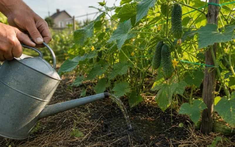 Jak podlewać ogórki, żeby dobrze plonowały i nie gorzkniały?