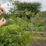 Podpora do jeżyn bezkolcowych – jak prowadzić pędy i wiązać krzewy